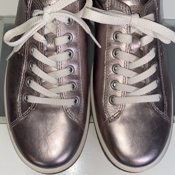 Shoes Ecco Chase Ii Tie In Moon Rock Metallic Women Casual Sneaker 40 (US 9-9.5) - Picture 6 of 14